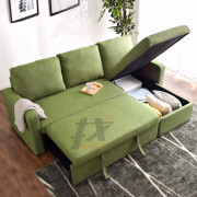 日式北歐布藝梳化床上拖式多功能客廳小戶型雙人懶人梳化 215cm sofa bed 3010